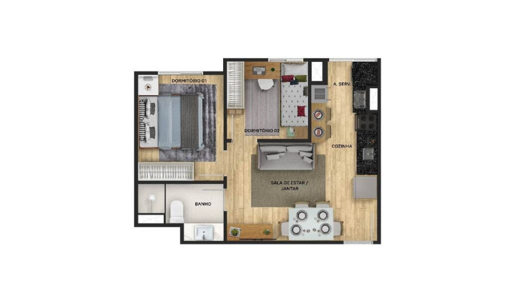 Imagem Imóvel com 2 Quartos à Venda, 36 m² em Passo Das Pedras - Porto Alegre Imagem Imóvel com 2 Quartos à Venda, 36 m² em Passo Das Pedras - Porto Alegre