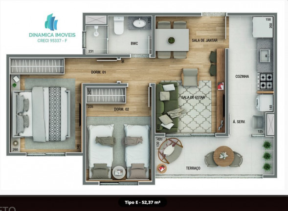 Imagem Apartamento com 2 Quartos à Venda, 50 m² em Jardim Nossa Senhora Da Penha - Hortolândia