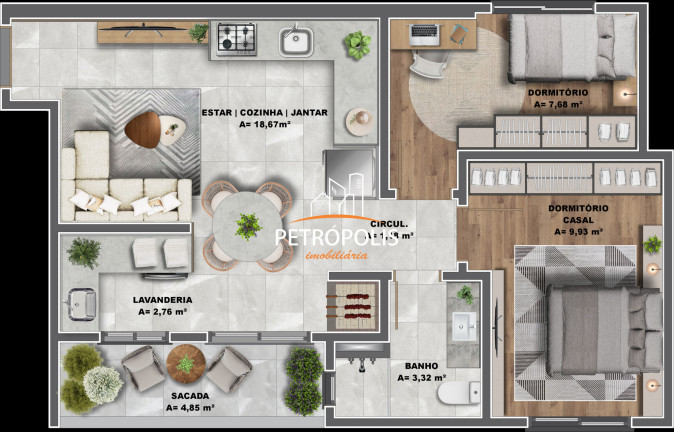 Imagem Apartamento com 2 Quartos à Venda, 56 m² em Cidade Nova - Caxias Do Sul Imagem Apartamento com 2 Quartos à Venda, 56 m² em Cidade Nova - Caxias Do Sul