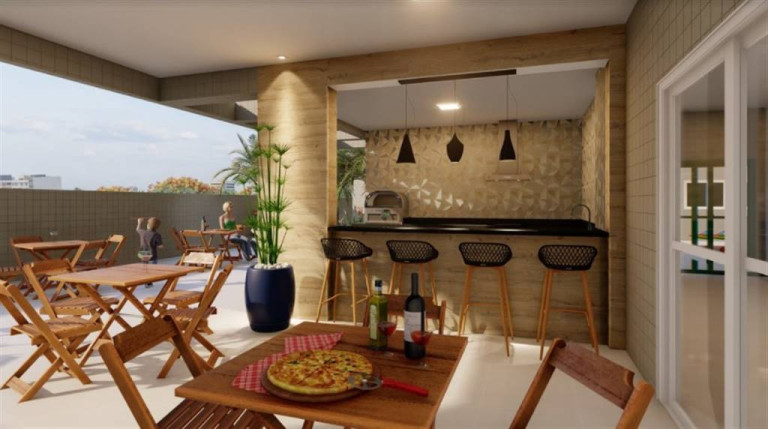 Imagem Apartamento com 2 Quartos à Venda, 75 m² em Nova Mirim - Praia Grande