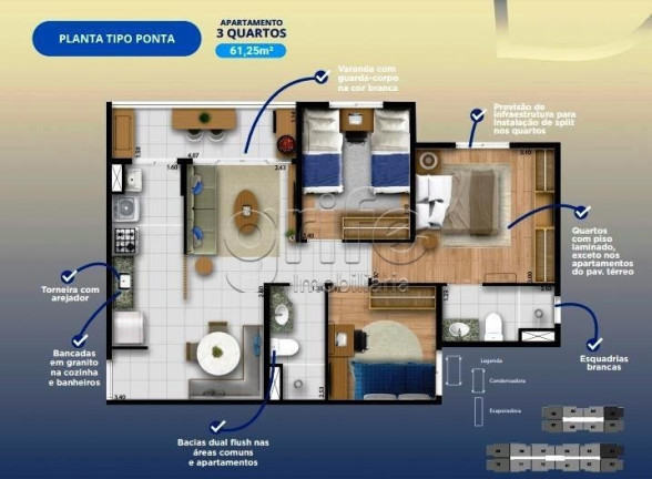 Imagem Apartamento com 3 Quartos à Venda, 61 m² em Parreão - Fortaleza