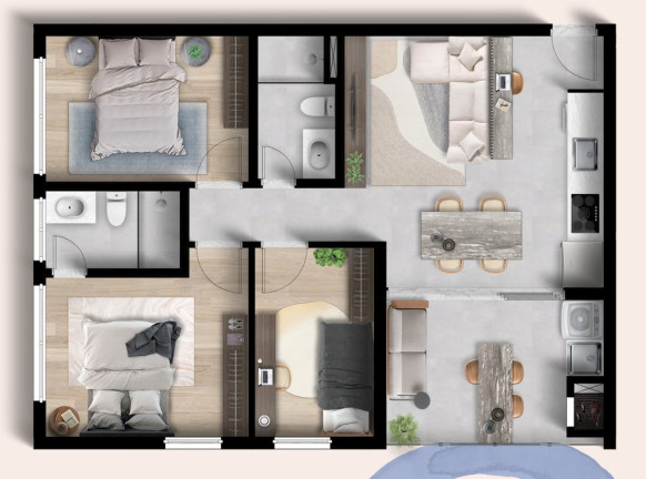 Imagem Apartamento com 2 Quartos à Venda, 55 m² em Juvevê - Curitiba