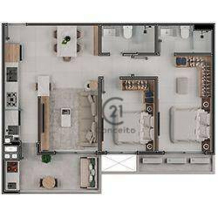 Imagem Apartamento com 2 Quartos à Venda, 74 m² em Estreito - Florianópolis