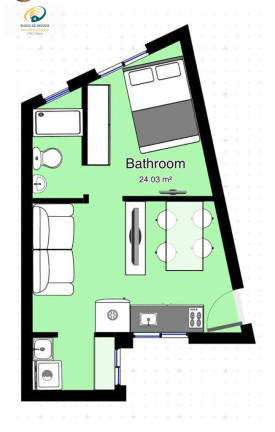 Imóvel com 1 Quarto para Alugar, 24 m² em Vila Monte Alegre - São Paulo