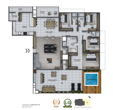 Imagem Cobertura com 4 Quartos à Venda, 462 m² em Floresta - São Jose