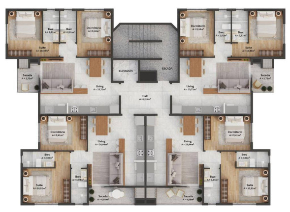 Imagem Apartamento com 2 Quartos à Venda, 61 m² em Centro - Balneário Camboriú Imagem Apartamento com 2 Quartos à Venda, 61 m² em Centro - Balneário Camboriú