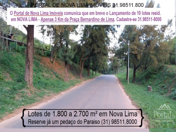 Terreno à Venda, 2.000 m² em Bela Fama - Nova Lima