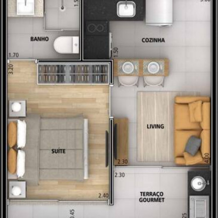 Imagem Apartamento com 100 Quartos à Venda, 1 m² em Carandiru - São Paulo