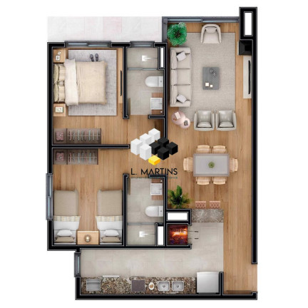 Imagem Apartamento com 1 Quarto à Venda, 55 m² em Carniel - Gramado Imagem Apartamento com 1 Quarto à Venda, 55 m² em Carniel - Gramado