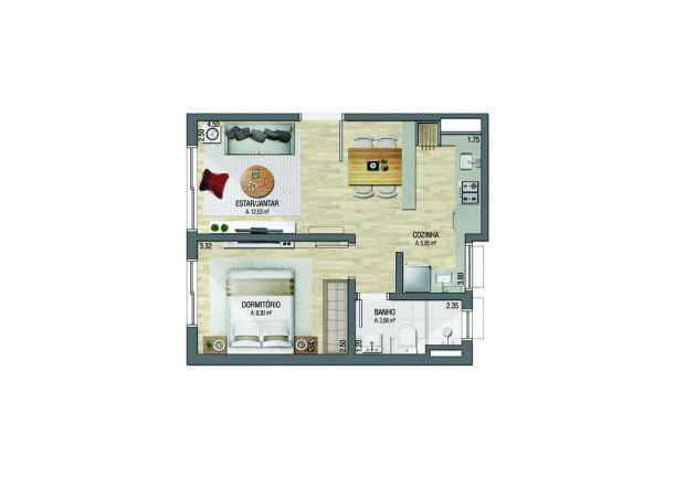 Imagem Apartamento com 1 Quarto à Venda, 41 m² em Menino Deus - Porto Alegre Imagem Apartamento com 1 Quarto à Venda, 41 m² em Menino Deus - Porto Alegre