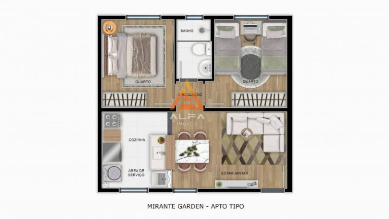 Imagem Apartamento com 2 Quartos à Venda, 44 m² Imagem Apartamento com 2 Quartos à Venda, 44 m²