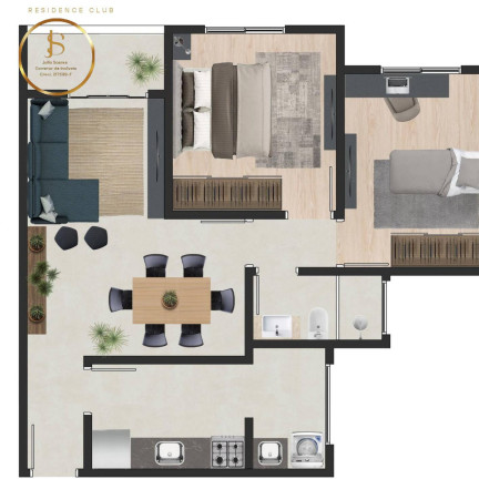 Imagem Apartamento com 3 Quartos à Venda, 77 m² em Calegaris - Paulínia