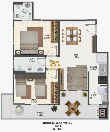 Imagem Apartamento com 2 Quartos à Venda, 63 m² em Mirim - Praia Grande