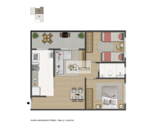 Imagem Apartamento com 2 Quartos à Venda, 45 m² em Lajinha (parque Durval De Barros) - Ibirité