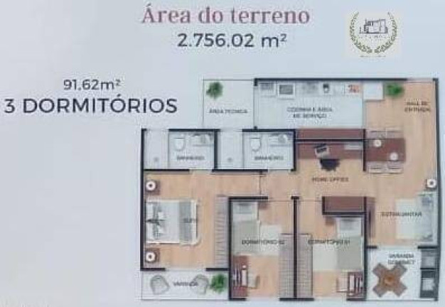 Apartamento com 3 Quartos à Venda, 2 m² em São Roque