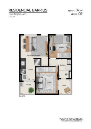 Imagem Apartamento com 2 Quartos à Venda, 36 m² em Parada Xv De Novembro - São Paulo Imagem Apartamento com 2 Quartos à Venda, 36 m² em Parada Xv De Novembro - São Paulo