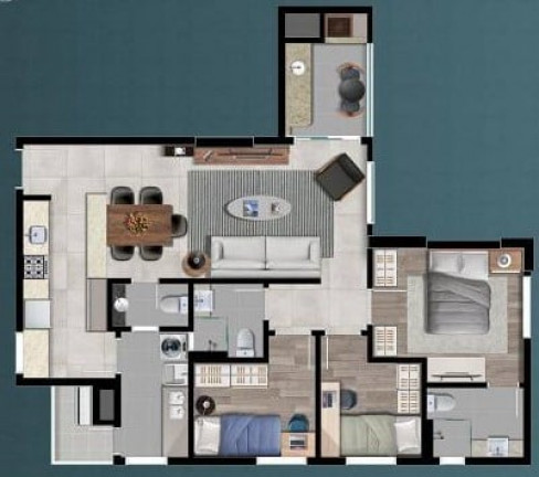 Imagem Apartamento com 2 Quartos à Venda, 95 m² em Centro - Curitiba