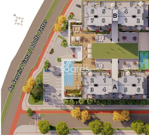 Imagem Apartamento com 2 Quartos à Venda, 61 m² em Areal - Pelotas Imagem Apartamento com 2 Quartos à Venda, 61 m² em Areal - Pelotas