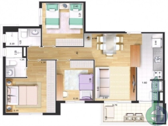 Imagem Apartamento com 2 Quartos à Venda, 63 m² em Campestre - Santo André Imagem Apartamento com 2 Quartos à Venda, 63 m² em Campestre - Santo André
