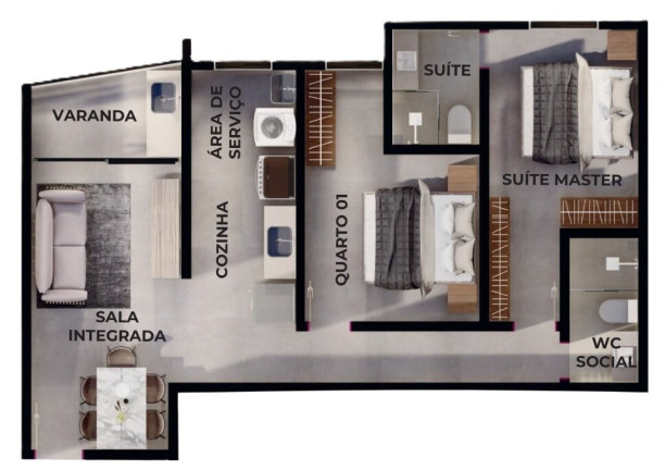 Imagem Cobertura com 2 Quartos à Venda, 110 m² em Ponta De Matos - Cabedelo Imagem Cobertura com 2 Quartos à Venda, 110 m² em Ponta De Matos - Cabedelo