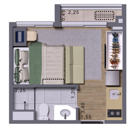 Imagem Imóvel com 1 Quarto à Venda, 17 m² em Jabaquara - São Paulo Imagem Imóvel com 1 Quarto à Venda, 17 m² em Jabaquara - São Paulo