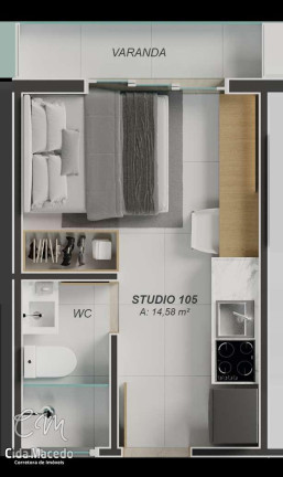 Imagem Apartamento com 1 Quarto à Venda, 20 m² em Aeroclube - João Pessoa Imagem Apartamento com 1 Quarto à Venda, 20 m² em Aeroclube - João Pessoa