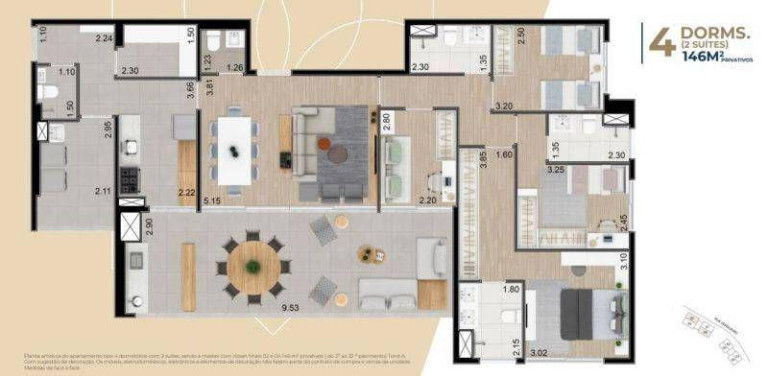 Imagem Apartamento com 3 Quartos à Venda, 114 m²