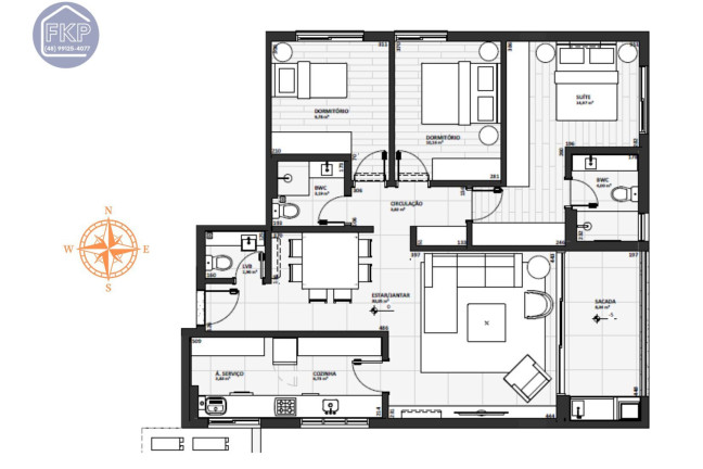 Imagem Apartamento com 3 Quartos à Venda, 117 m² em Centro - Florianópolis