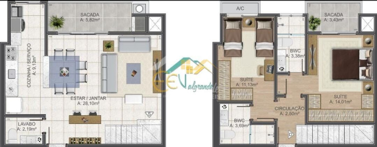 Imagem Apartamento com 2 Quartos à Venda, 102 m² em Centro - Pinhais Imagem Apartamento com 2 Quartos à Venda, 102 m² em Centro - Pinhais