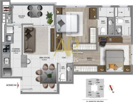 Imagem Apartamento com 2 Quartos à Venda, 79 m² em Jardim Atlâtico - Florianópolis Imagem Apartamento com 2 Quartos à Venda, 79 m² em Jardim Atlâtico - Florianópolis