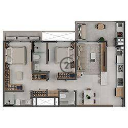 Imagem Apartamento com 2 Quartos à Venda, 82 m² em Estreito - Florianópolis