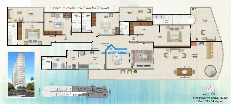 Imagem Apartamento com 4 Quartos à Venda, 250 m² Imagem Apartamento com 4 Quartos à Venda, 250 m²