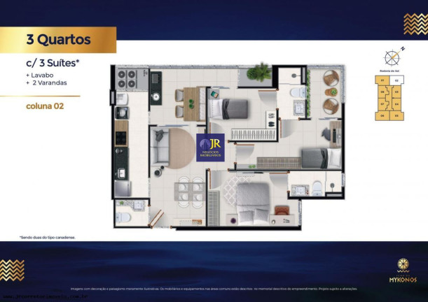 Imagem Apartamento com 2 Quartos à Venda, 60 m² em Jockey De Itaparica - Vila Velha