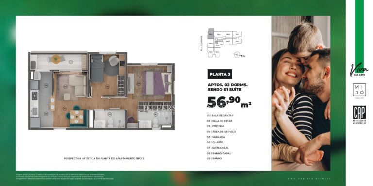 Imagem Apartamento com 2 Quartos à Venda, 52 m² em Montolar - Marília Imagem Apartamento com 2 Quartos à Venda, 52 m² em Montolar - Marília