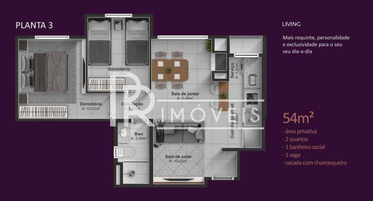 Imagem Apartamento com 2 Quartos à Venda, 54 m² em Bandeirantes - Lucas Do Rio Verde Imagem Apartamento com 2 Quartos à Venda, 54 m² em Bandeirantes - Lucas Do Rio Verde