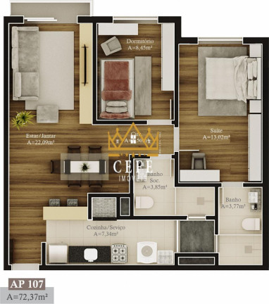Imagem Imóvel com 2 Quartos à Venda, 72 m² em Prinstrop - Gramado Imagem Imóvel com 2 Quartos à Venda, 72 m² em Prinstrop - Gramado