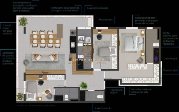 Imagem Apartamento com 3 Quartos à Venda, 107 m² em Empresarial 18 Do Forte - Barueri