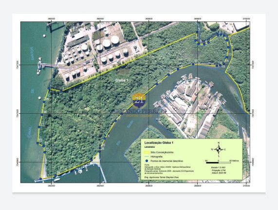 Sala Comercial à Venda, 50.000 m² em Macuco - Santos