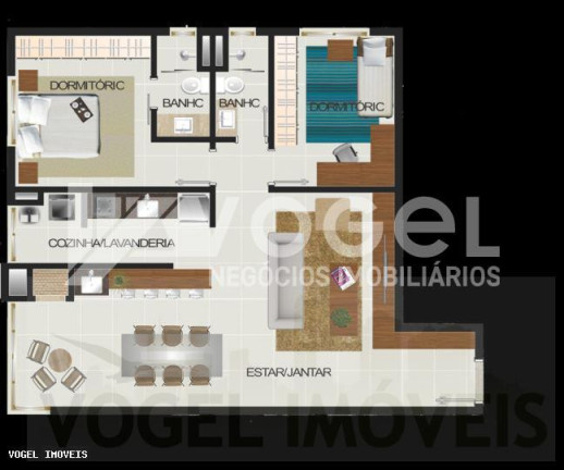 Imagem Apartamento com 3 Quartos à Venda, 105 m² em Scharlau - Sao Leopoldo Imagem Apartamento com 3 Quartos à Venda, 105 m² em Scharlau - Sao Leopoldo
