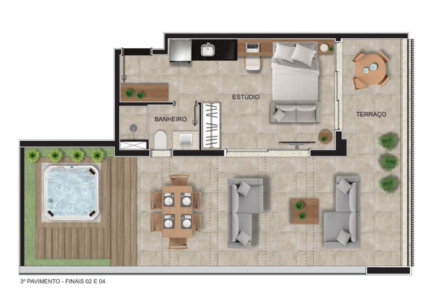 Imagem Studio com 1 Quarto à Venda, 44 m² em Vila Nova Conceição - São Paulo Imagem Studio com 1 Quarto à Venda, 44 m² em Vila Nova Conceição - São Paulo