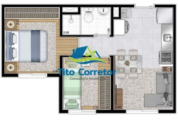 Imagem Apartamento com 2 Quartos à Venda, 28 m² em Brás - São Paulo