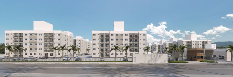 Imagem Apartamento com 2 Quartos à Venda, 53 m² em Vendaval  - Biguaçú