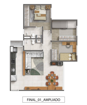 Imagem Apartamento com 3 Quartos à Venda,  em Vila Proost De Souza - Campinas