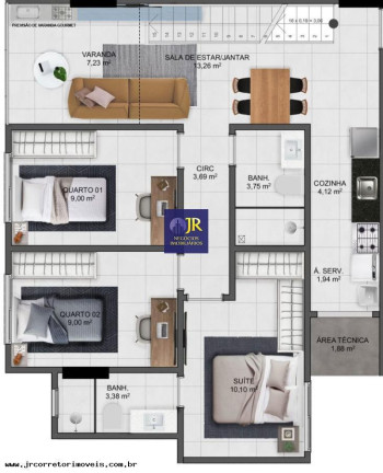 Imagem Imóvel com 2 Quartos à Venda, 64 m² em Praia De Itaparica - Vila Velha