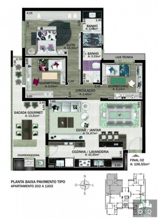 Imagem Apartamento com 2 Quartos à Venda, 107 m² em Caxias Do Sul Imagem Apartamento com 2 Quartos à Venda, 107 m² em Caxias Do Sul
