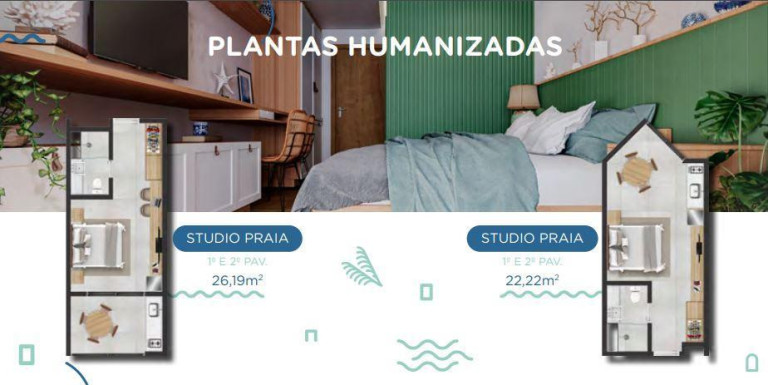 Imagem Flat à Venda, 22 m² em Carneiros - Tamandaré Imagem Flat à Venda, 22 m² em Carneiros - Tamandaré