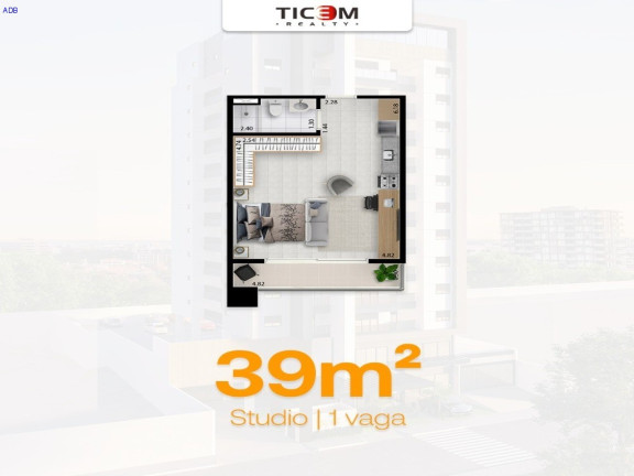 Imagem Flat com 1 Quarto à Venda, 4.692 m² em Bosque Flamboyant - Taubaté Imagem Flat com 1 Quarto à Venda, 4.692 m² em Bosque Flamboyant - Taubaté