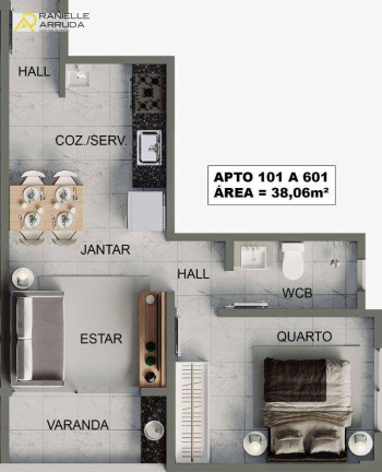 Imagem Apartamento com 2 Quartos à Venda, 54 m² em Bessa - João Pessoa