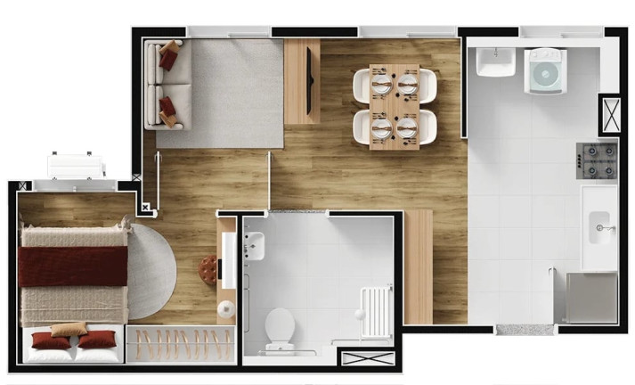 Imagem Apartamento com 2 Quartos à Venda, 36 m² em Jardim Ubirajara (zona Sul) - São Paulo Imagem Apartamento com 2 Quartos à Venda, 36 m² em Jardim Ubirajara (zona Sul) - São Paulo