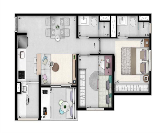 Imagem Imóvel com 2 Quartos à Venda, 54 m² em Socorro - São Paulo Imagem Imóvel com 2 Quartos à Venda, 54 m² em Socorro - São Paulo
